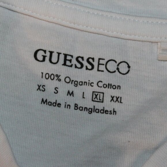 Guess Classic Fit Organic Cotton Graphic Single Stitch T-Shirt - Size XL - Picture 9 of 10